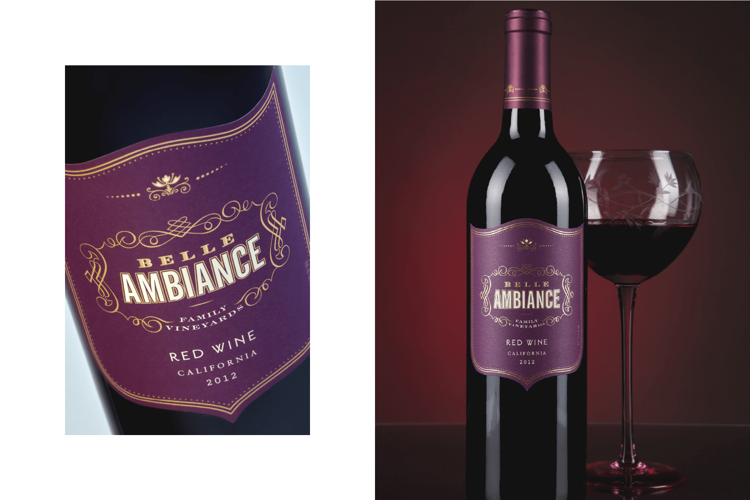 Belle Ambiance Red Wine — branding and packaging design by Juli Shore Design. 