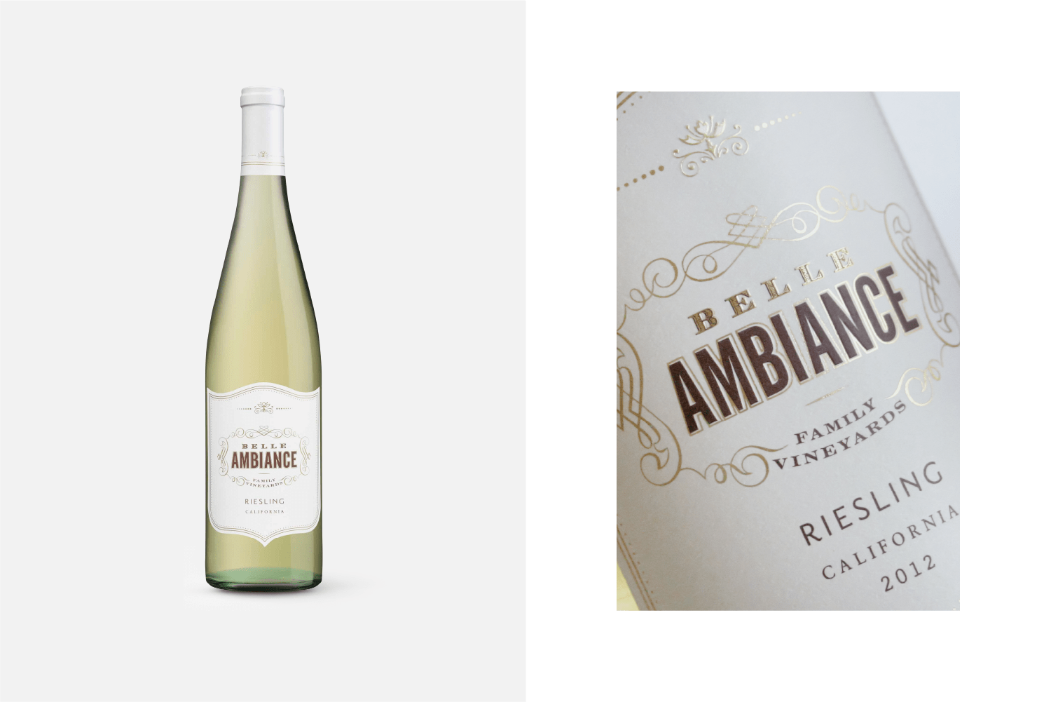 Belle Ambiance Reisling — branding and packaging design by Juli Shore Design. 