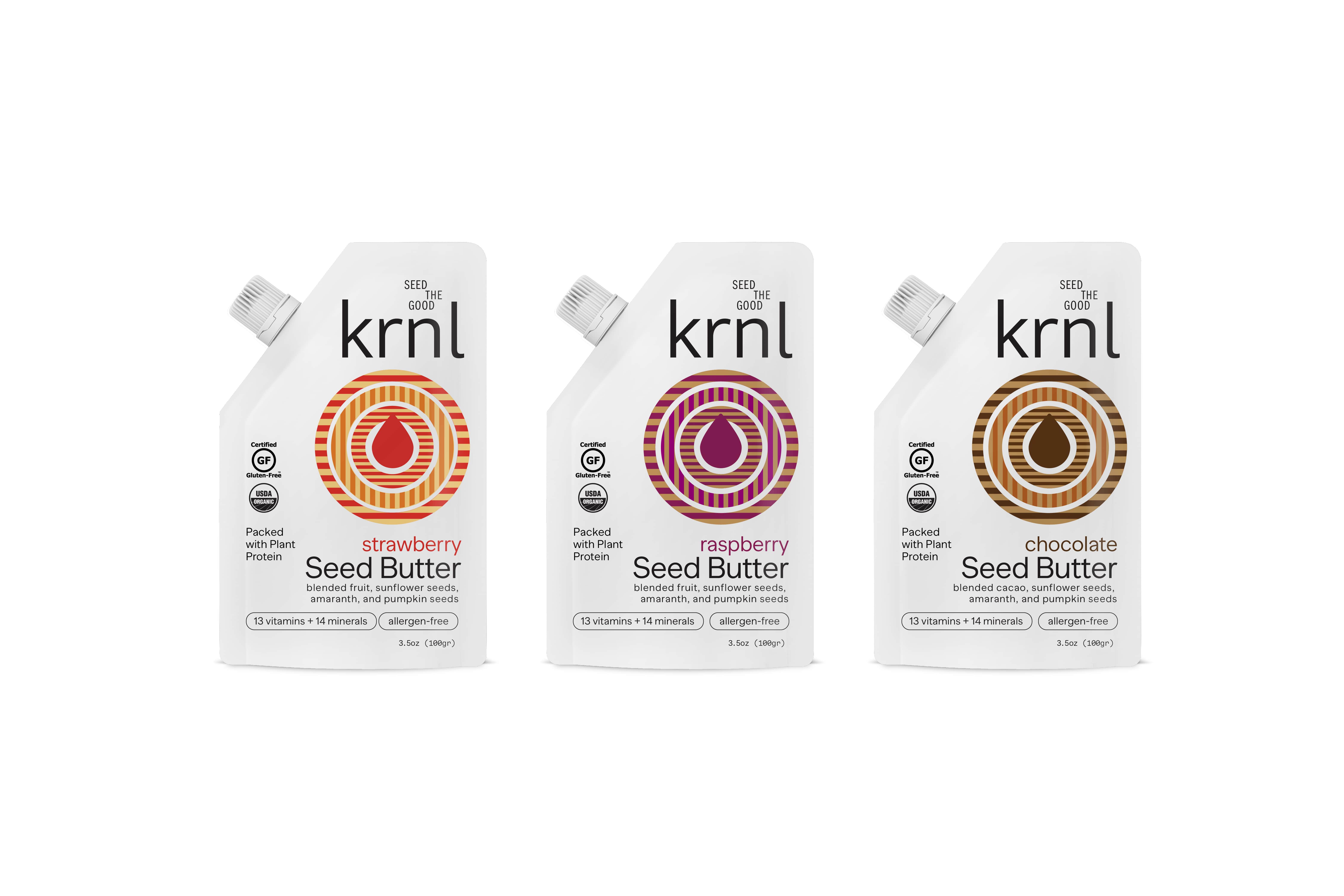 Alternate KRNL brand and packaging design. A modern take inspired by tribal pattern. 