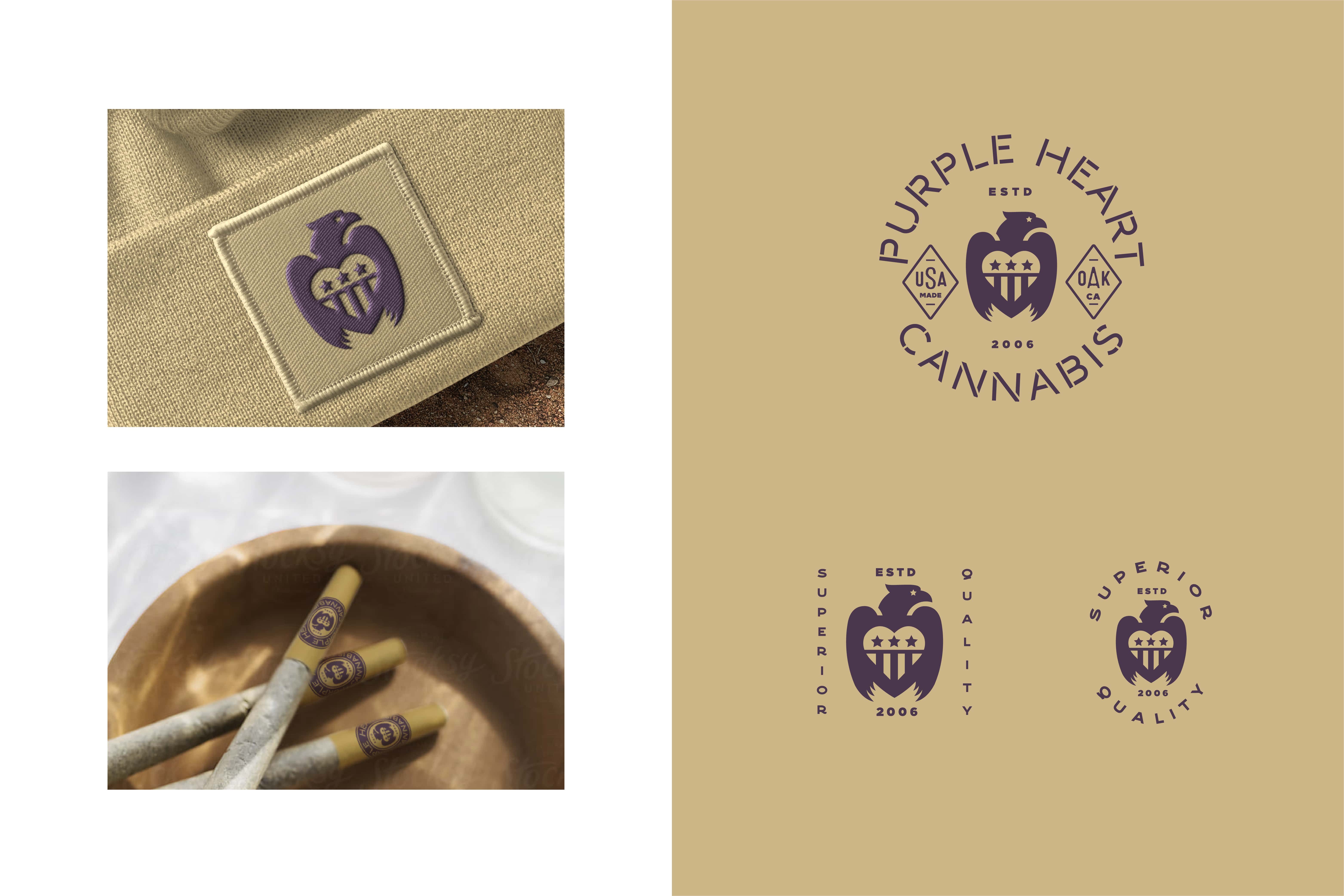 Purple Heart Sun-Farmed Cannabis branding by Juli Shore Design