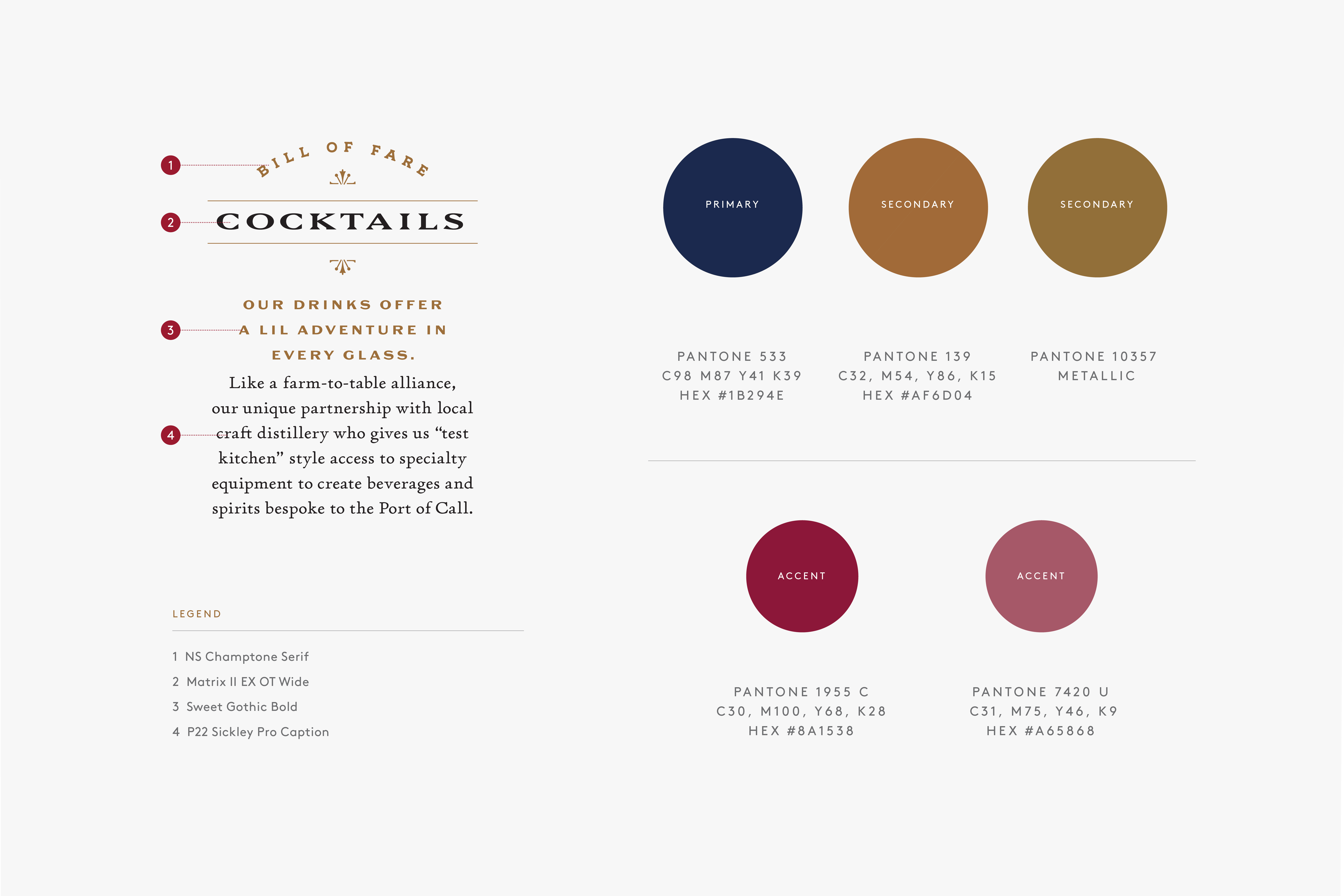 The Port of Call color palette 