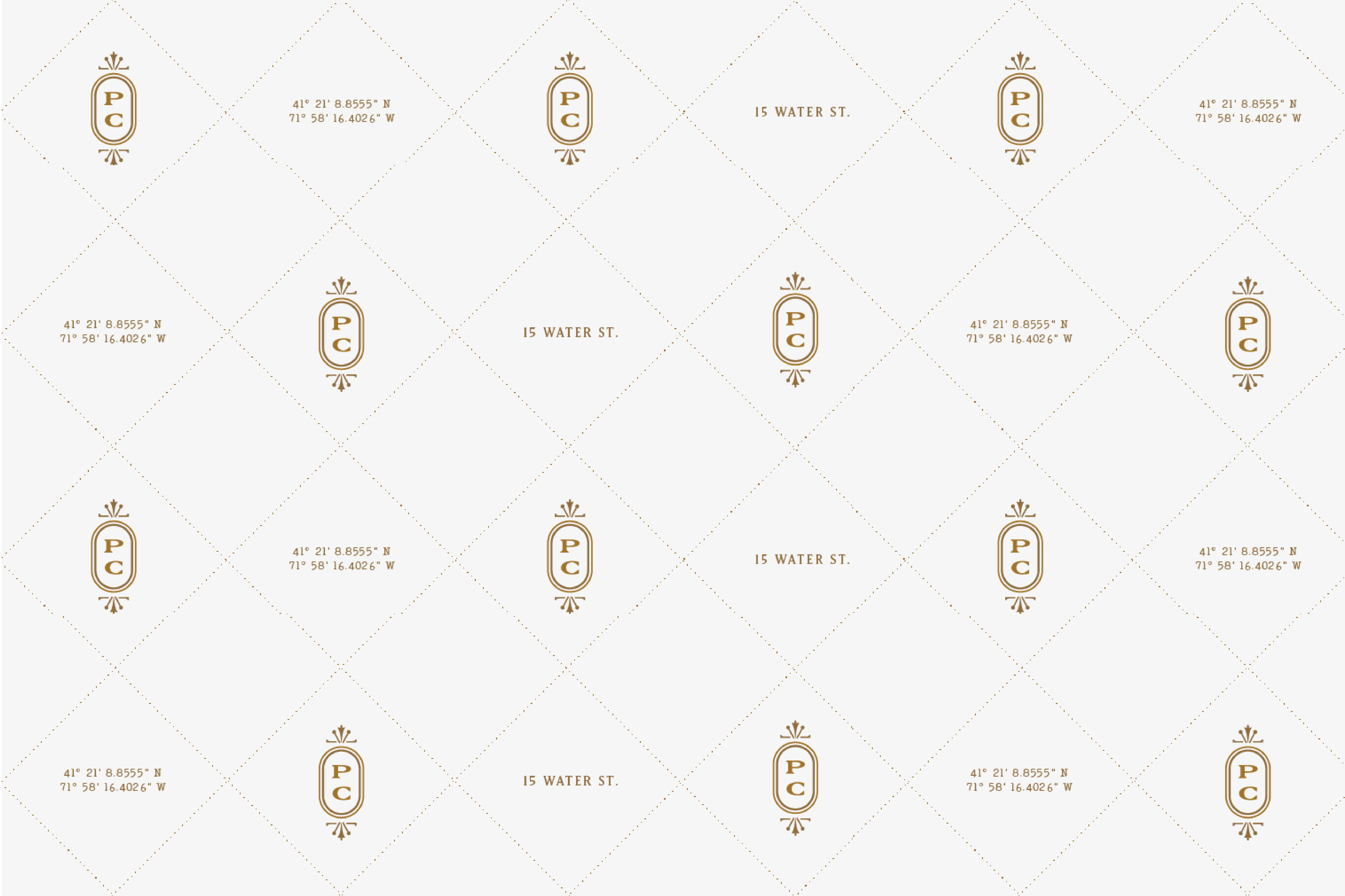 The Port of Call branding pattern 
